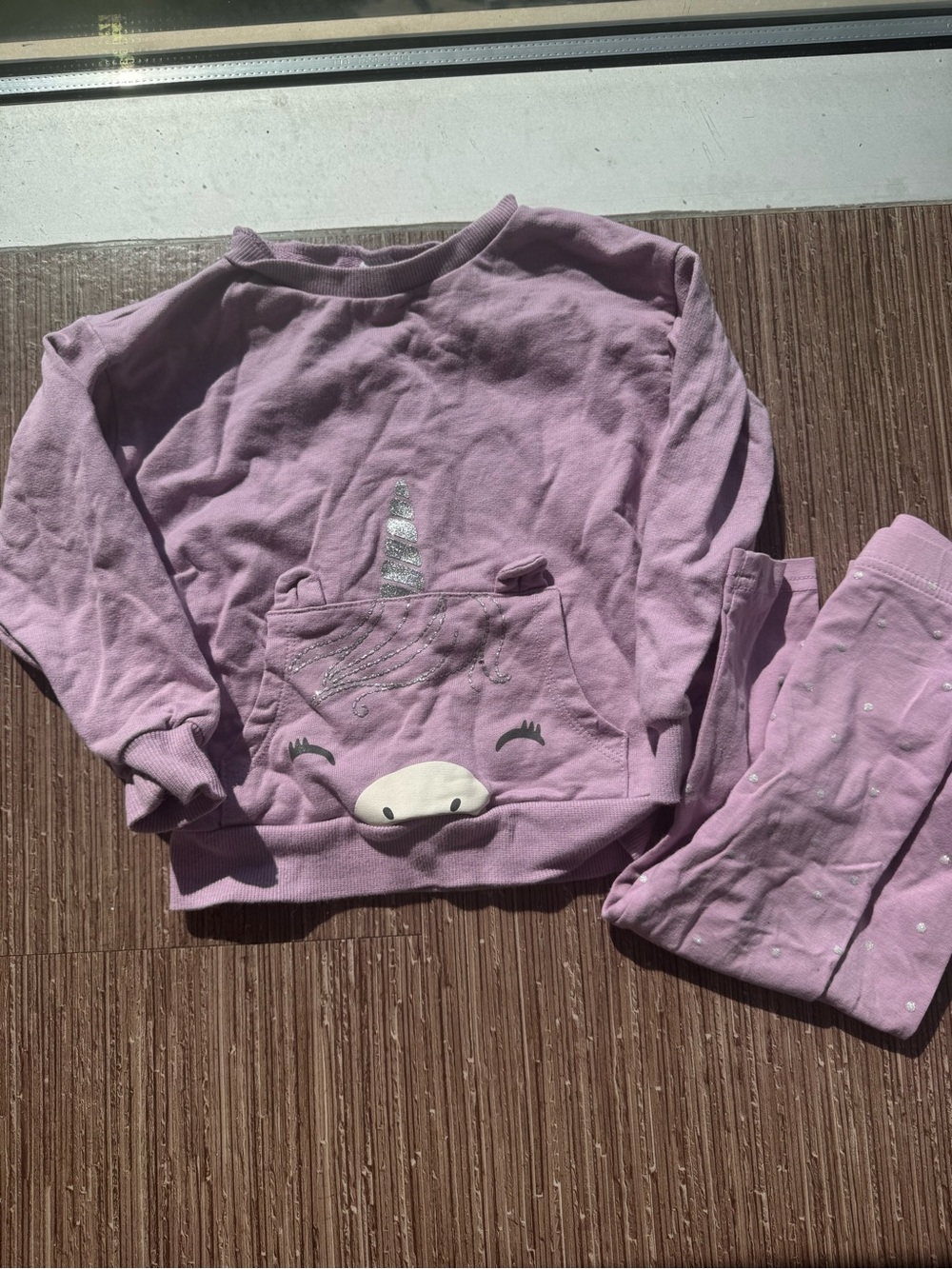 Carter's Purple Unicorn Pocket Pajama Set